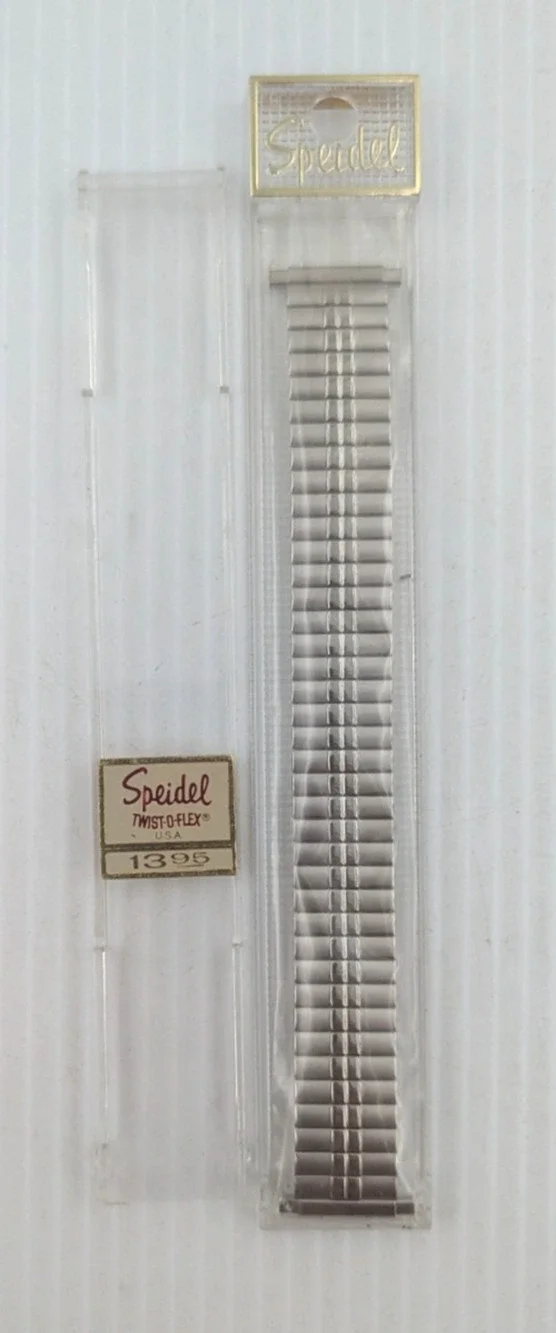 Speidel Silver Twist O Flex Stainless Steel Mens Watch Band